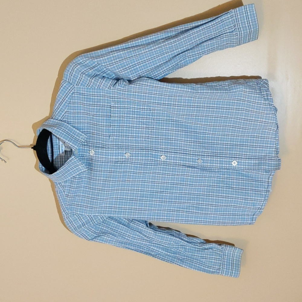 Greendog| Blue & Brown Checkered Button Down Front Pocket